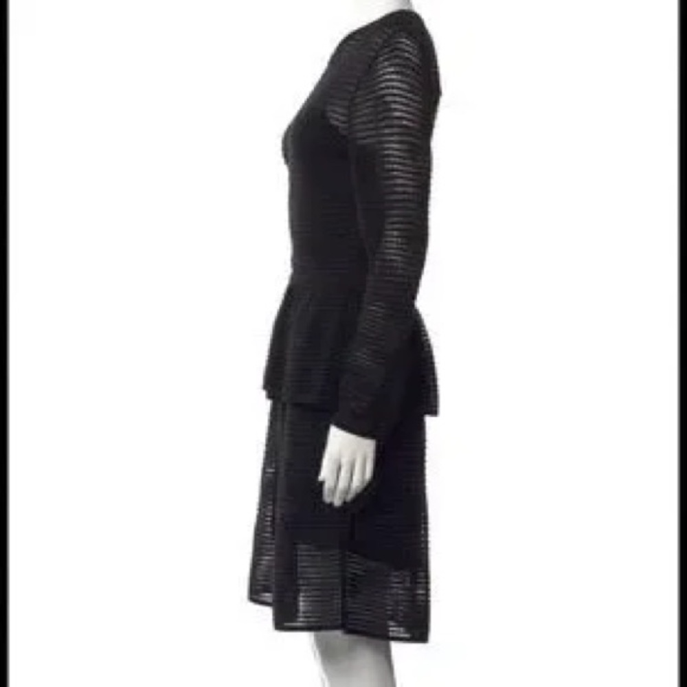 M Missoni black knit peplum dress
